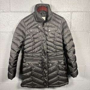 Laundry Shelli Segal Down Puffer Coat Women's S Black Long Utility Winter Jacket